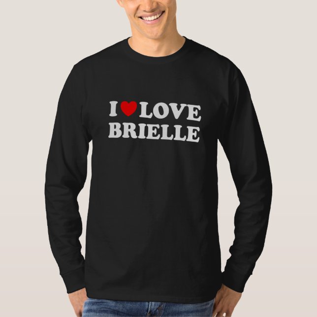 Camiseta Red Heart I Love Brielle (Frente)