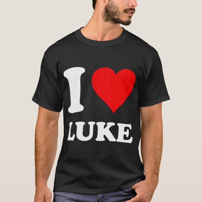 Camiseta Red Heart I Love Luke (Frente)