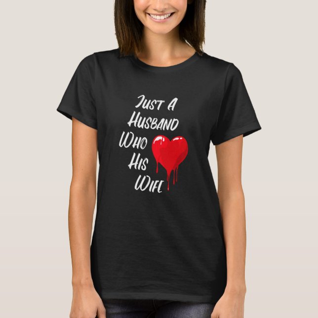Camiseta Red Heart Message Of Love Husband Valentine's Day (Frente)