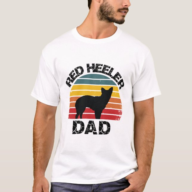 Camiseta red heeler dad Shirt - Cattle dog gift Cattle Dog (Frente)