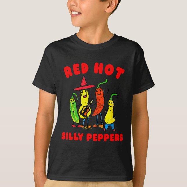 Camiseta Red Hot Silly Peppers, Funny  (Frente)