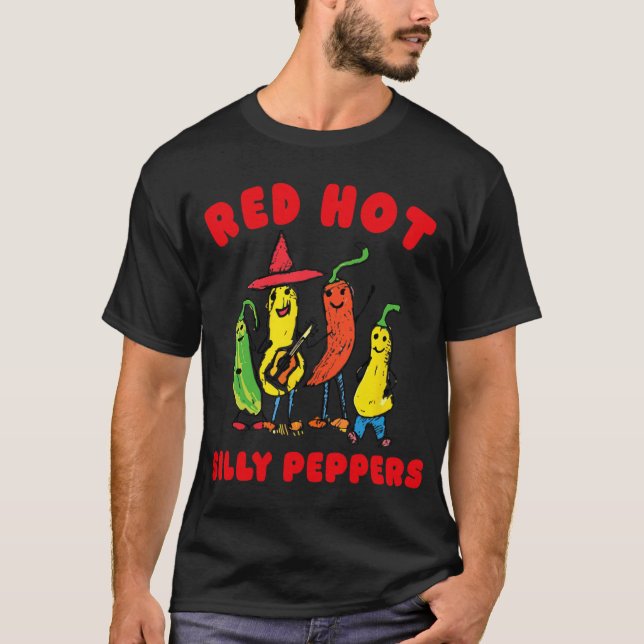 Camiseta Red Hot Silly Peppers, Funny  (Frente)