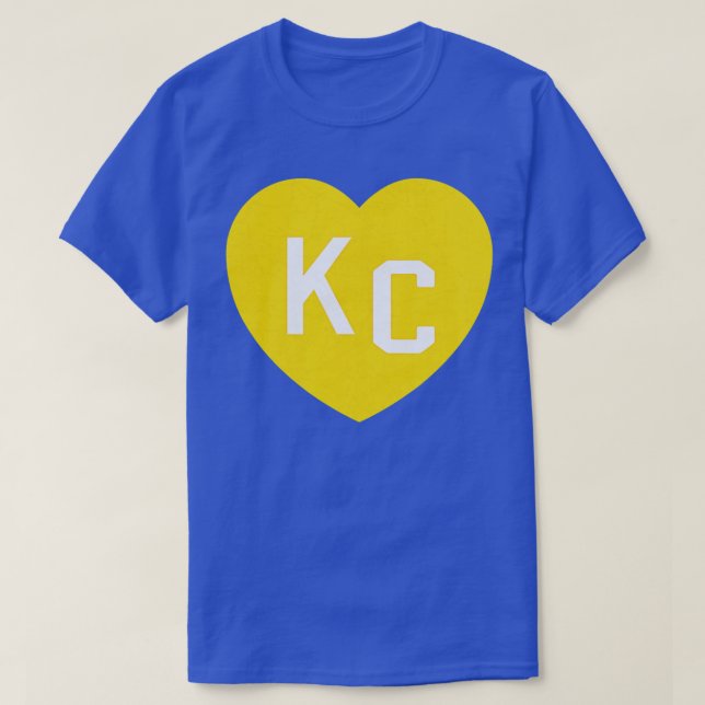 Camiseta Red Kansas City Heart Kc Heart Love KC Iniciais Re (Frente do Design)