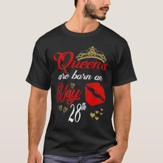 Camiseta Red Lábios Queens são Nasceres no dia 28 de maio