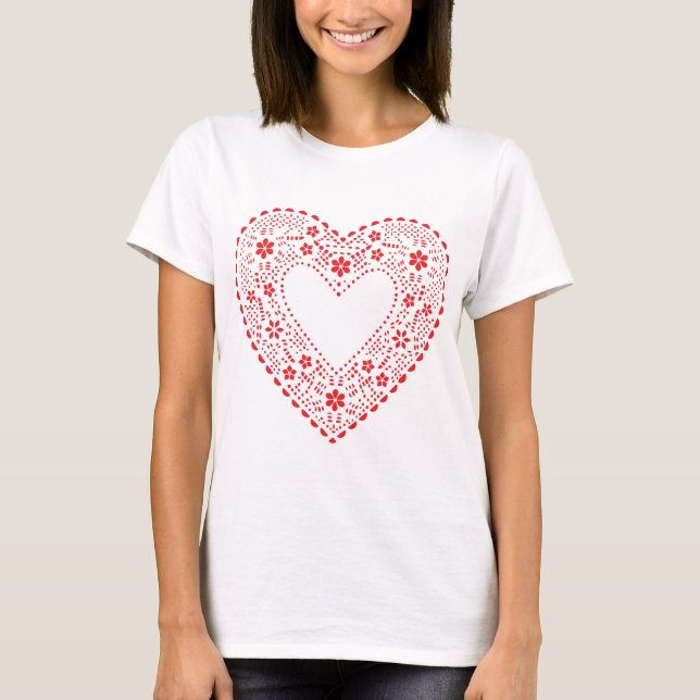Camiseta Red Lace Heart (Frente)