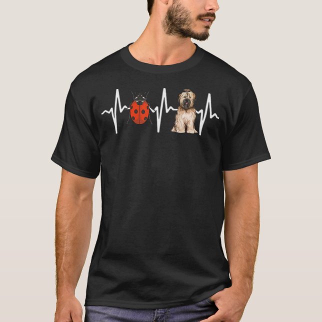 Camiseta Red Ladybug Tibetan Terrier Heartbeat (Frente)