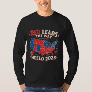 Camiseta Red Lidera o Caminho Alô - Trump de Inauguração 20