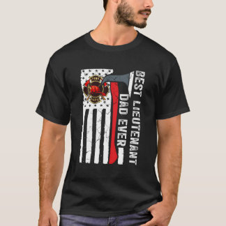 Camiseta Red Line Pai American Flag Fire Tenente Firefig