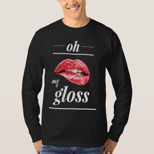 Camiseta Red lips lipgloss oh my gloss (Frente)