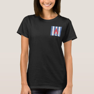 Camiseta Red Lobster em Listras de Denim Azul e Branco
