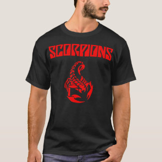 Camiseta red logo best selling scorpions heavy metal music