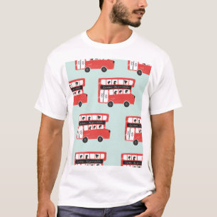 Camiseta Red London Bus Vintage Pattern