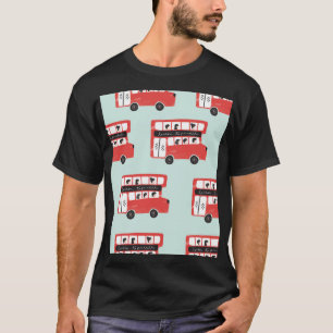 Camiseta Red London Bus Vintage Pattern