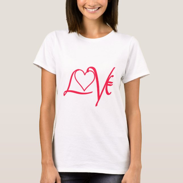 Camiseta Red love word (Frente)