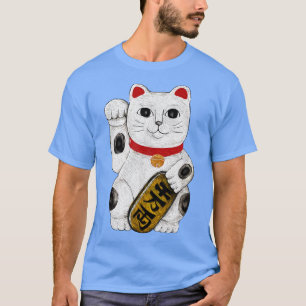 Camiseta Red Maneki Neko Lucky Cat Retro Vintage Japonês M