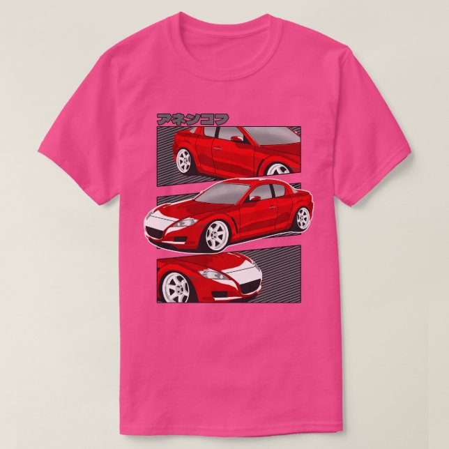 Camiseta Red Mazda RX8 Rotary (Frente do Design)