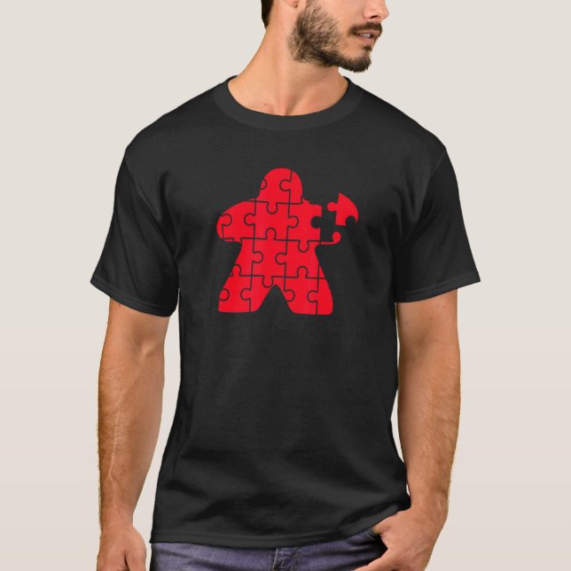 Camiseta Red Meeple Puzzle Board Game  I'm Always Red Meepl (Frente)