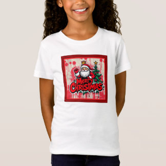 Camiseta Red Merry Christmas com cláusula Santa