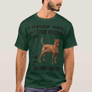 Camiseta Red Miniature Pinscher Quote Mom Dad Art, Cute Min