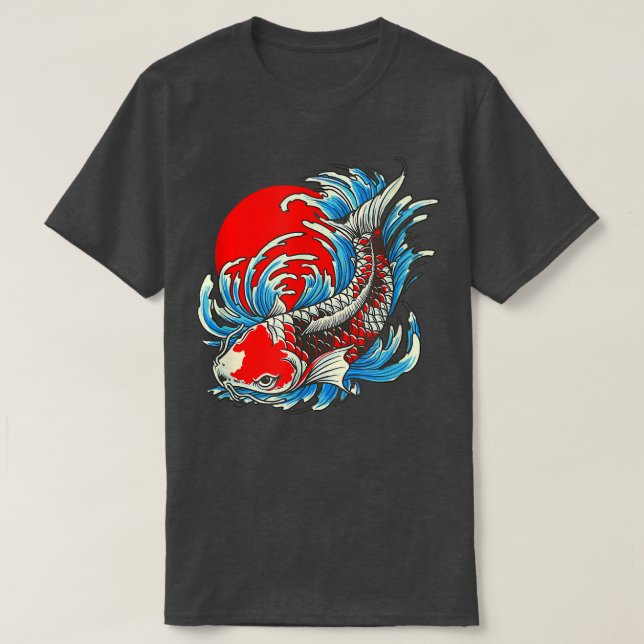 Camiseta Red Moon Japan Koi Fish (Frente do Design)