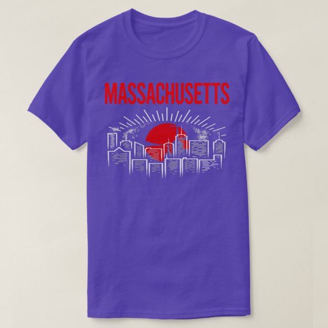 Camiseta Red Moon Massachusetts  (Frente do Design)