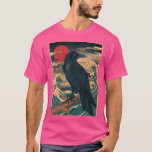 Camiseta Red Moon Raven - Estilo Japonês Vintage Black Crow<br><div class="desc">Red Moon Raven - Estilo Japonês Vintage Black Crow Graphic. Abraçar o fascínio da arte japonesa com esta ilustração única de corvos,  renderizada em estilo antigo. Perfeito para aqueles que apreciam arte clássica e temas intrigantes.</div>