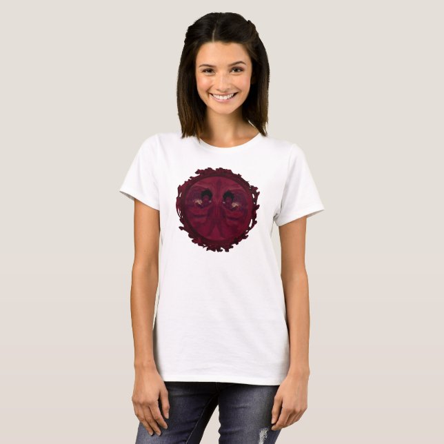 Camiseta Red Mustache Woman (Frente Completa)
