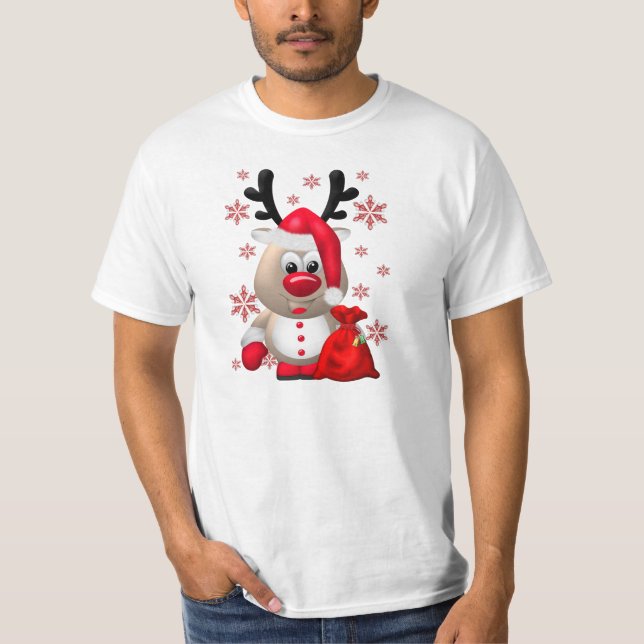 Camiseta Red Nose Reindeer (Frente)