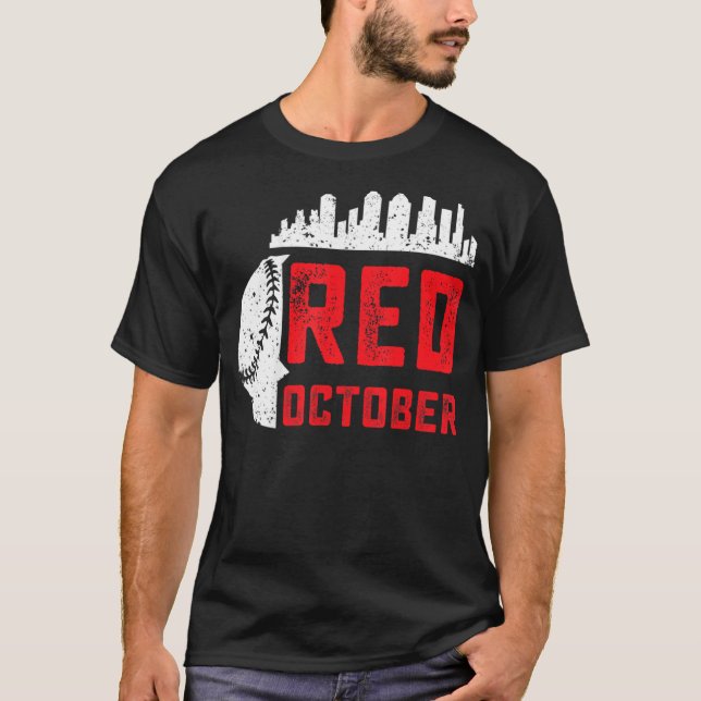 Camiseta Red Out Philadelphia Baseball Retro Sky (Frente)