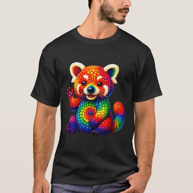 Camiseta Red Panda Amam Bolinhas Felizes Dot Day Girls Bo (Frente)