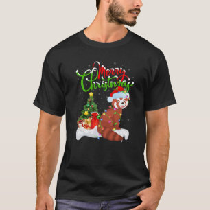 Camiseta Red Panda Amante de os animais Xmas Lighting Red P