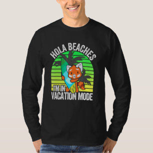 Camiseta Red Panda Beach VacMode Surfboard Summer Hol