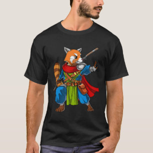 Camiseta Red Panda Bear Ninja Samurai Warrior Funny Kung Fu