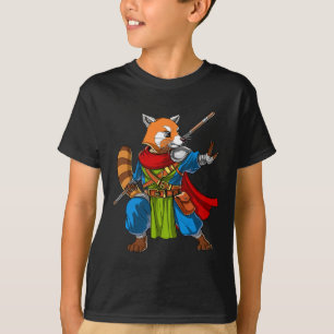 Camiseta Red Panda Bear Ninja Samurai Warrior Funny Kung Fu