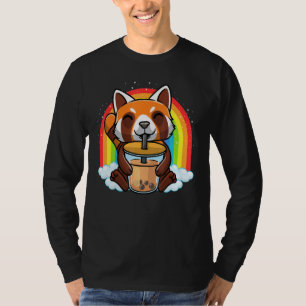 Camiseta Red Panda Boba Bubble Tea Kids Girls