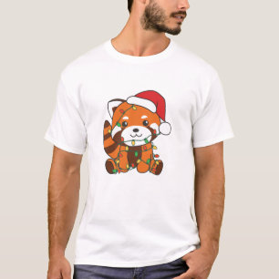 Camiseta Red Panda Christmas Animais de inverno Red Pandas