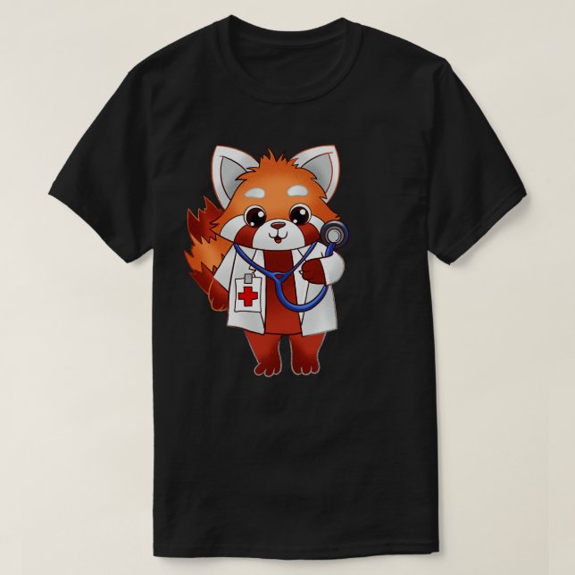 Camiseta Red Panda Doctor (Frente do Design)