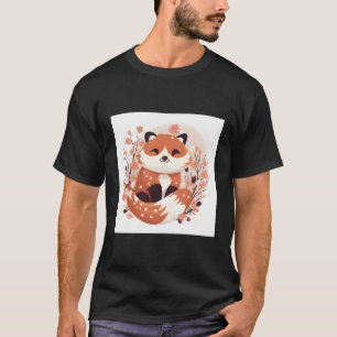 Camiseta Red Panda E Cherry Blossom Sweet