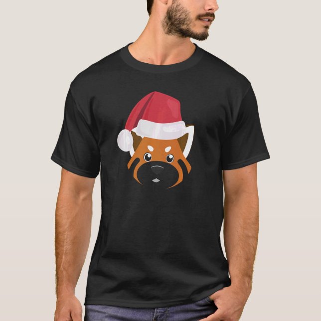 Camiseta Red Panda Face Graphic Christmas Panda Face Co (Frente)