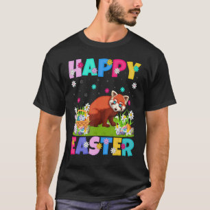 Camiseta Red Panda Felz pascoa Bunny Red Panda Páscoa Sund
