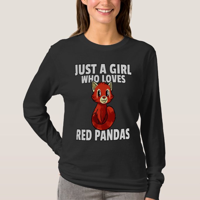 Camiseta Red Panda For Girls Women (Frente)
