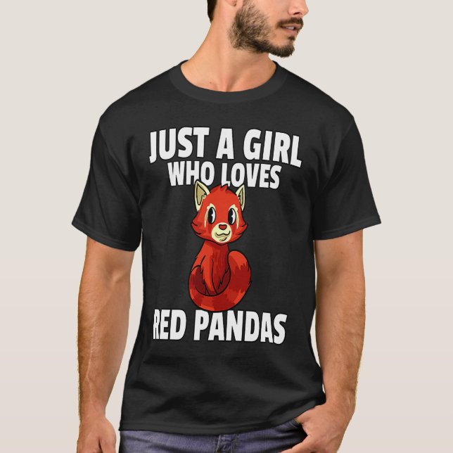 Camiseta Red Panda For Girls Women (Frente)