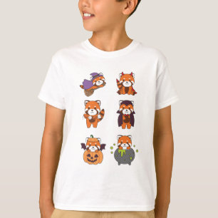 Camiseta Red Panda Halloween Devil Pumpkin Vampire Costume