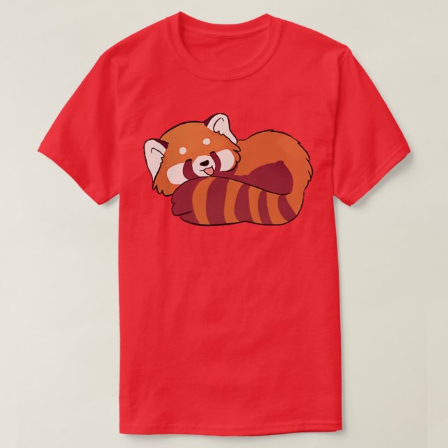 Camiseta Red panda - ilustração fofa adormecida (Frente do Design)