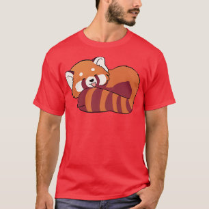 Camiseta Red panda - ilustração fofa adormecida