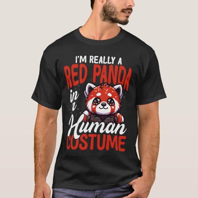 Camiseta Red Panda in Human Costume Funny vintage (Frente)