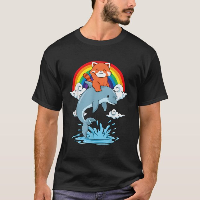 Camiseta Red Panda Kawaii Red Panda Dolphin Red Panda (Frente)