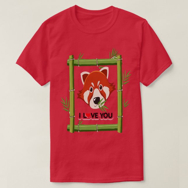 Camiseta Red Panda Love (Frente do Design)