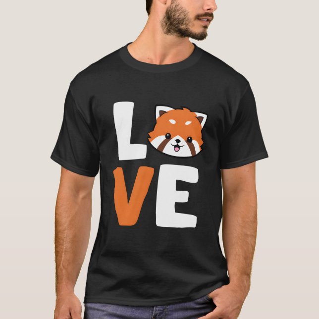 Camiseta Red Panda Love Animal Red Panda (Frente)