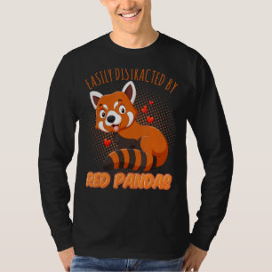 Camiseta Red Panda Love Facilmente Distraido Por Pandas Ver